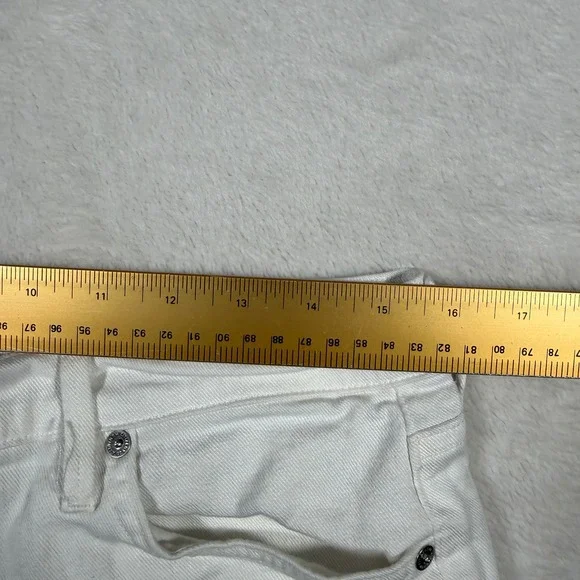Citizens of Humanity White Denim Cutoff Shorts Size 30 Frayed Hem‎ - Picture 9 of 11